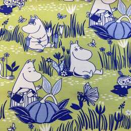 Garden Life in MomminVally, green/lilac - Moomin By ZannaZ