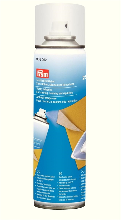 Prym Spray lim 250ml Aerosol, Limmet aktiveras genom strykning.