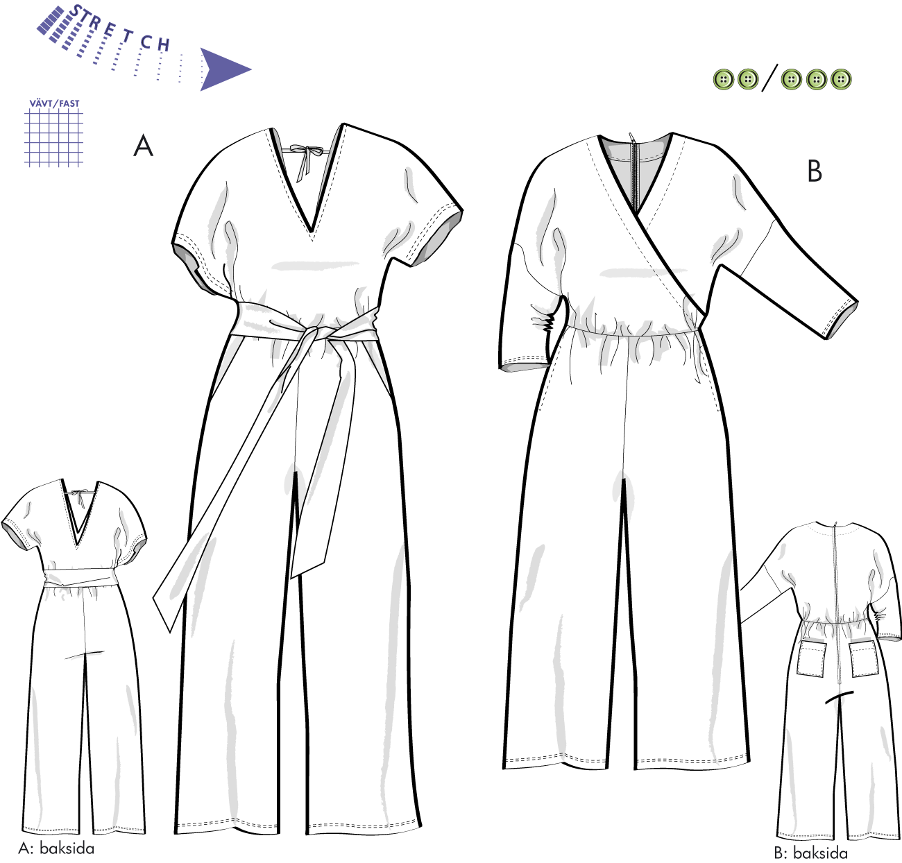 Svenska Mönster Jumpsuit Ester, 1V19, 34-46