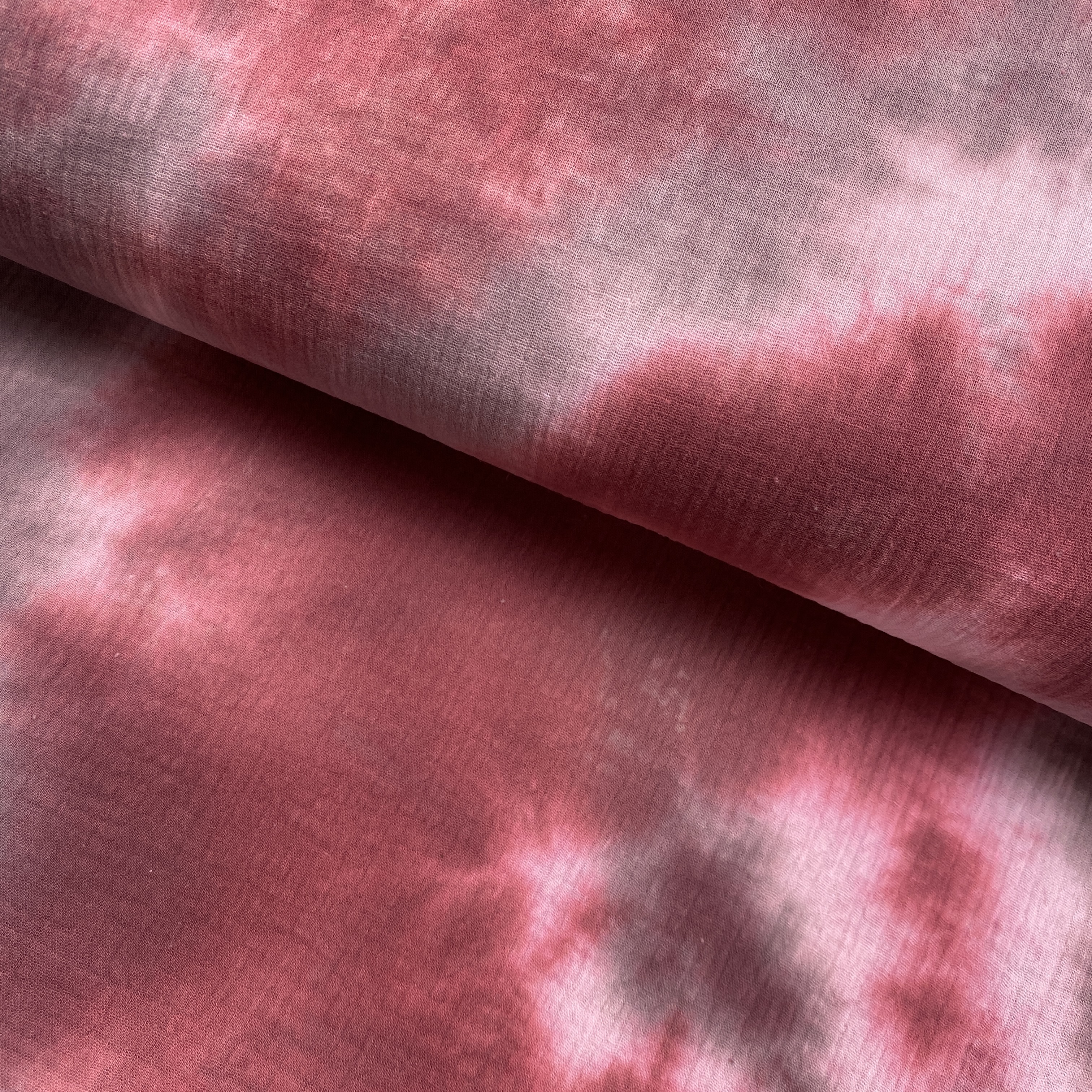 KC Tie Dye, Muslin tyg - Old rose