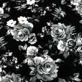 Black roses Trikåtyg