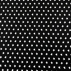 Svart med stjärnor Trikåtyg