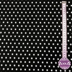 Svart med stjärnor Trikåtyg