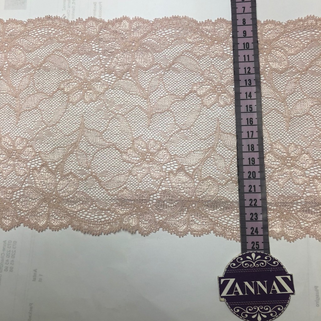 Stretch Spets Pale Pink