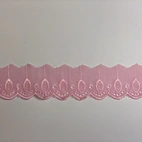 Färgad bomullsbrodyr Rosa meter