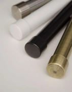 Ändknopp Sara, svart, 25/28 mm - Hasta