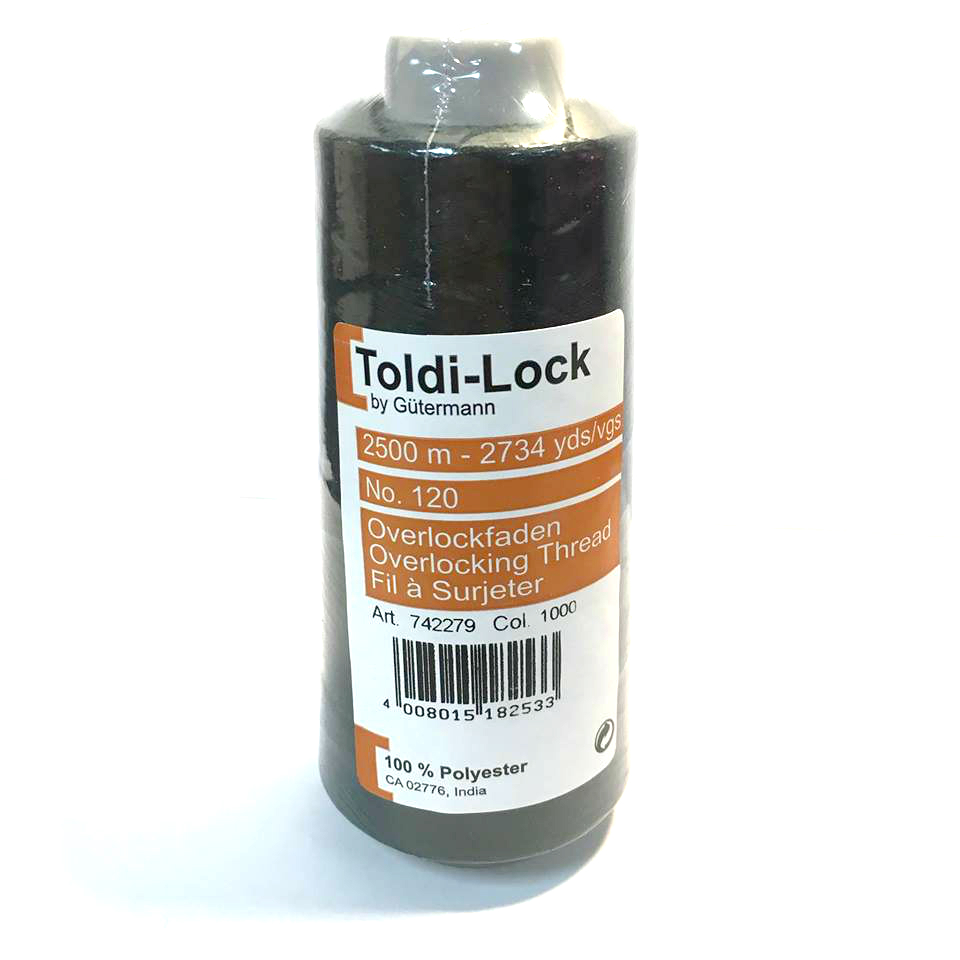 Overlockstråd - Svart 1 st