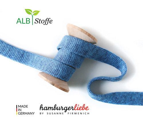 Molly & Hoodie band Blå melange