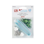 Tryckknappar LOVE Jersey 8mm GRÖN