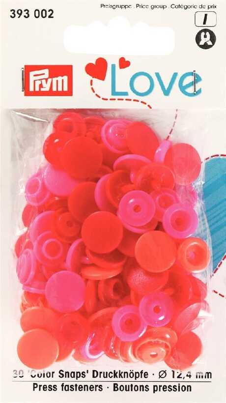 Love Color Snaps blandade röda 30 st