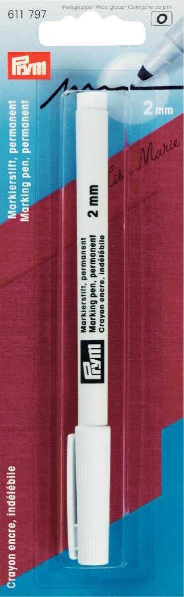 PRYM - Markeringspenna permanentpenna 2,0 mm SVART