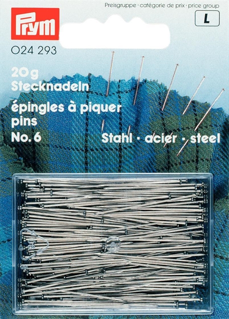 Knappnål 30 x 0,60 mm utan huvud, 20 gram