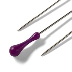 Greppvänliga knappnålar 38x0,58 cm 10g. Färg-SILVER-VIOLETT