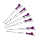 Greppvänliga knappnålar 38x0,58 cm 10g. Färg-SILVER-VIOLETT