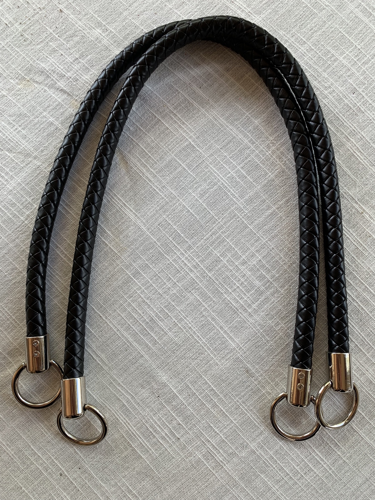 Väskhandtag -  Med metall beslag brun 60 cm