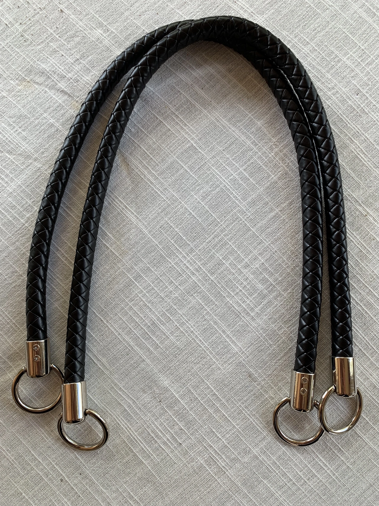 Väskhandtag -  Med metall beslag brun 55 cm