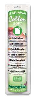 Mjuk, Riva av, stabilizer - VIT 30 cm - 10M 100% Bomull