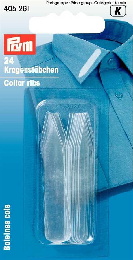PRYM - Kragstöd plast transparent 24 st 10 x 55 mm