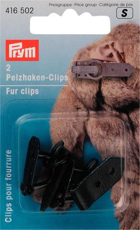 PRYM - Pälshakar/clips SVART