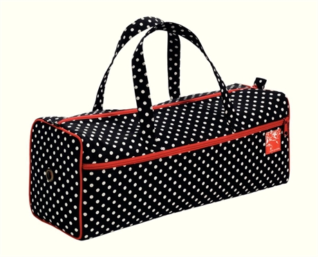 Polka Dots svart/vit Bag för handarbete 44 x 14 x 17 cm
