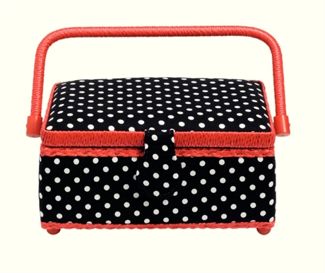 Polka Dots svart/vit Sykorg S 24x16x11 cm