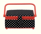 Polka Dots svart/vit Sykorg S 24x16x11 cm