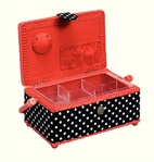 Polka Dots svart/vit Sykorg S 24x16x11 cm