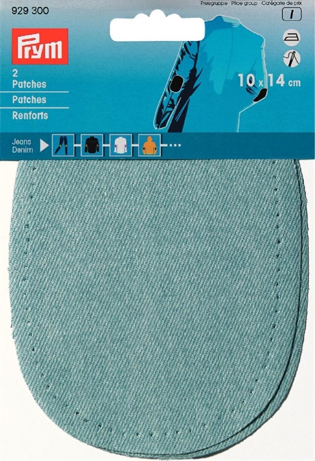 Laglapp Jeans ljusblå 14x10 cm 2-pack