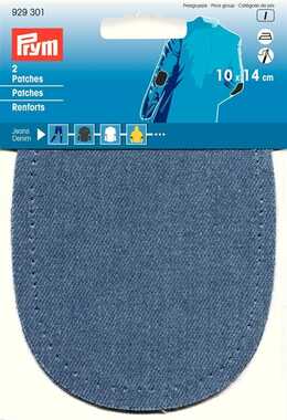 PRYM - Laglapp Jeans medium blå 14x10 cm 2-pack