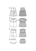9357. Burda - BABY COLLAR DRESS AND PANTIES