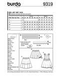 9319. Burda - BURDA STYLE PATTERN CHILD'S PINAFORE SKIRT