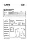 9354. Burda - TROUSERS/PANTS – SHORTS – ELASTIC WAIST – HIP YOKE POCKETS