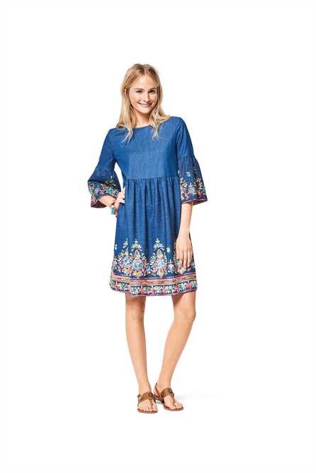 6401. Burda Dam -WOMEN'S SWING DRESS WITH SLEEVE VARIATIONS