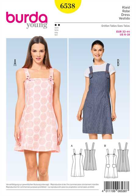 6538. Burda Dam - MISSES' STRAPPY DRESS