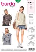 6406. Burda Dam - WOMEN'S TOPS & HOODIES WITH RIB KNIT BANDS