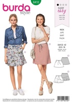 6410. Burda Dam - WOMEN'S FLARED SKIRTS WITH POCKETS