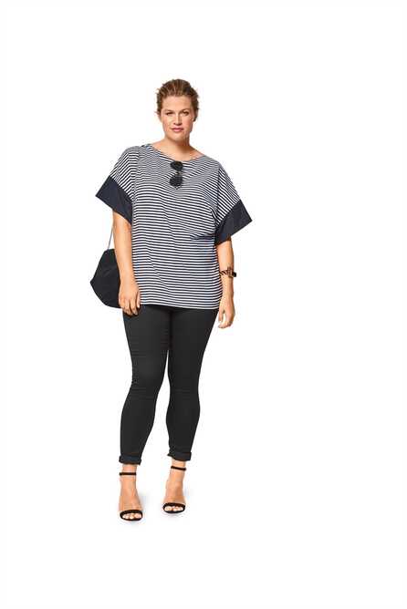6445. Burda Dam - WOMEN'S CURVED HEM SIMPLE TOPS