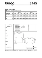 6445. Burda Dam - WOMEN'S CURVED HEM SIMPLE TOPS