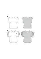 6445. Burda Dam - WOMEN'S CURVED HEM SIMPLE TOPS