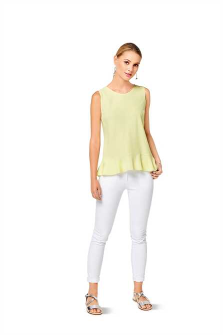 6501. Burda Dam - WOMEN'S' TOP WITH FLOUNCE