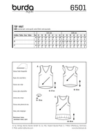 6501. Burda Dam - WOMEN'S' TOP WITH FLOUNCE