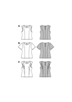 6525. Burda Dam - MISSES' BLOUSE