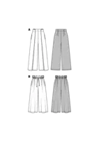 6544. Burda Dam - MISSES' PANTS