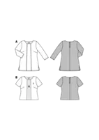 6552. Burda Dam - WOMEN'S BLOUSE PLUS SIZES