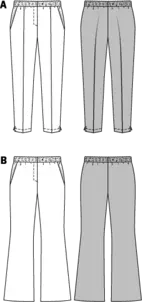 6859. Burda Dam - TROUSERS PLUS SIZES