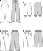 7230. Burda Dam - PANTS UNISEX