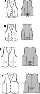 7810. Burda Dam - VEST UNISEX