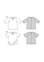 6307. Burda Dam - BURDA STYLE PATTERN 6307 WOMEN'S ASYMMETRIC TOP