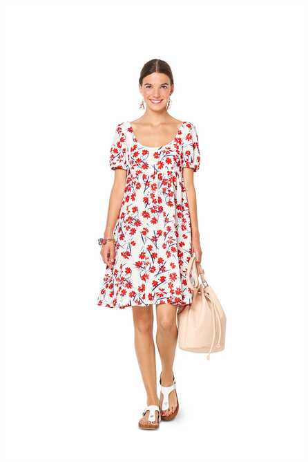 6312. Burda Dam - BURDA STYLE PATTERN 6312 MISSES' BALLET NECKLINE DRESS