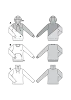 6315. Burda Dam - BURDA STYLE PATTERN MISSES' HOODIE